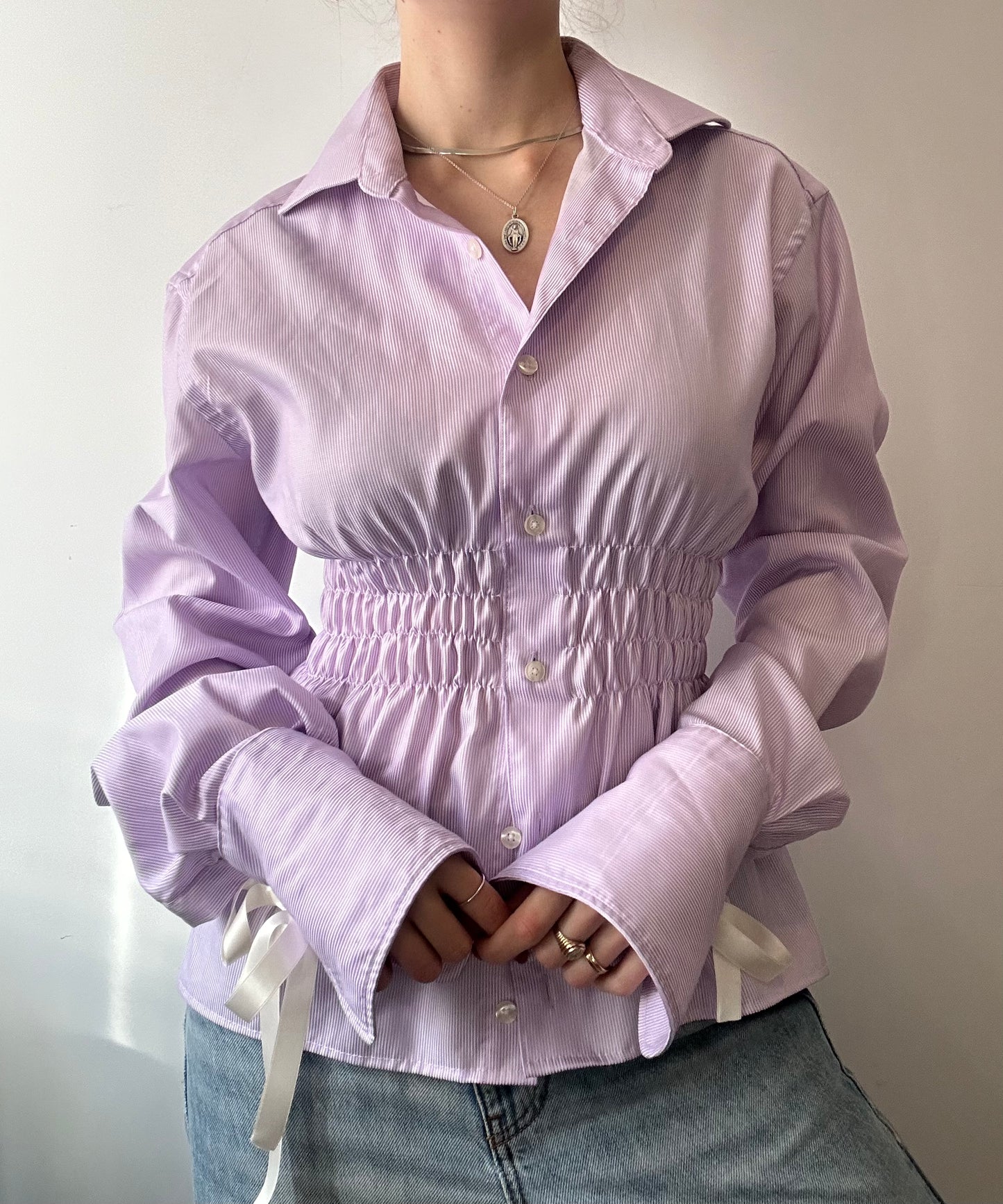 Upcycle pink shirt